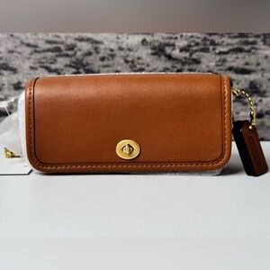 NWT Coach SITP Dinky 14 Micro Leather Bag Redwood / Brass CBY68